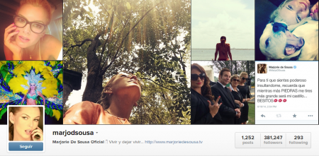 Instagram Oficial de Marjorie De Sousa 